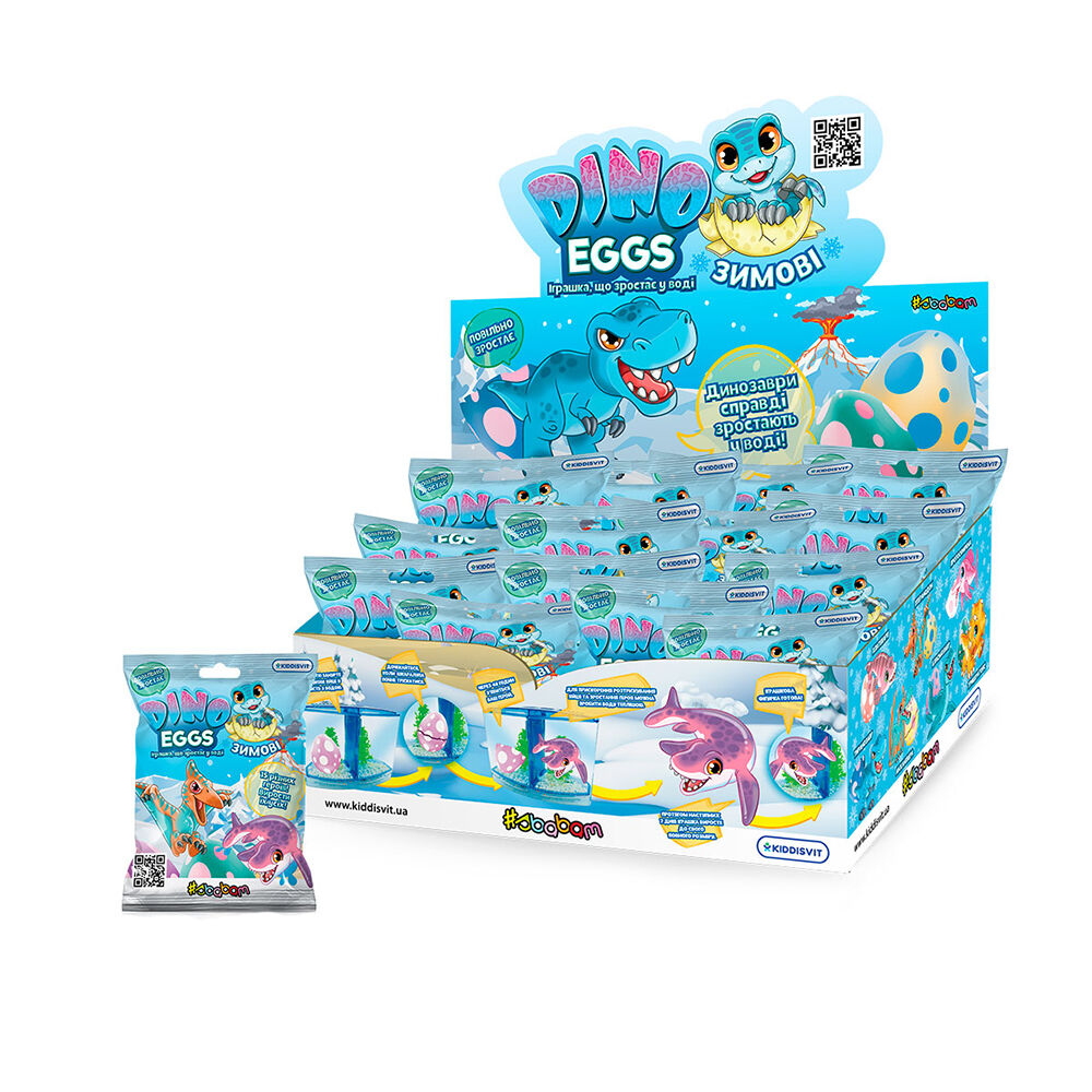 Фігурка, що зростає Sbabam Dino eggs winter Зимові динозаври (T059-2019)