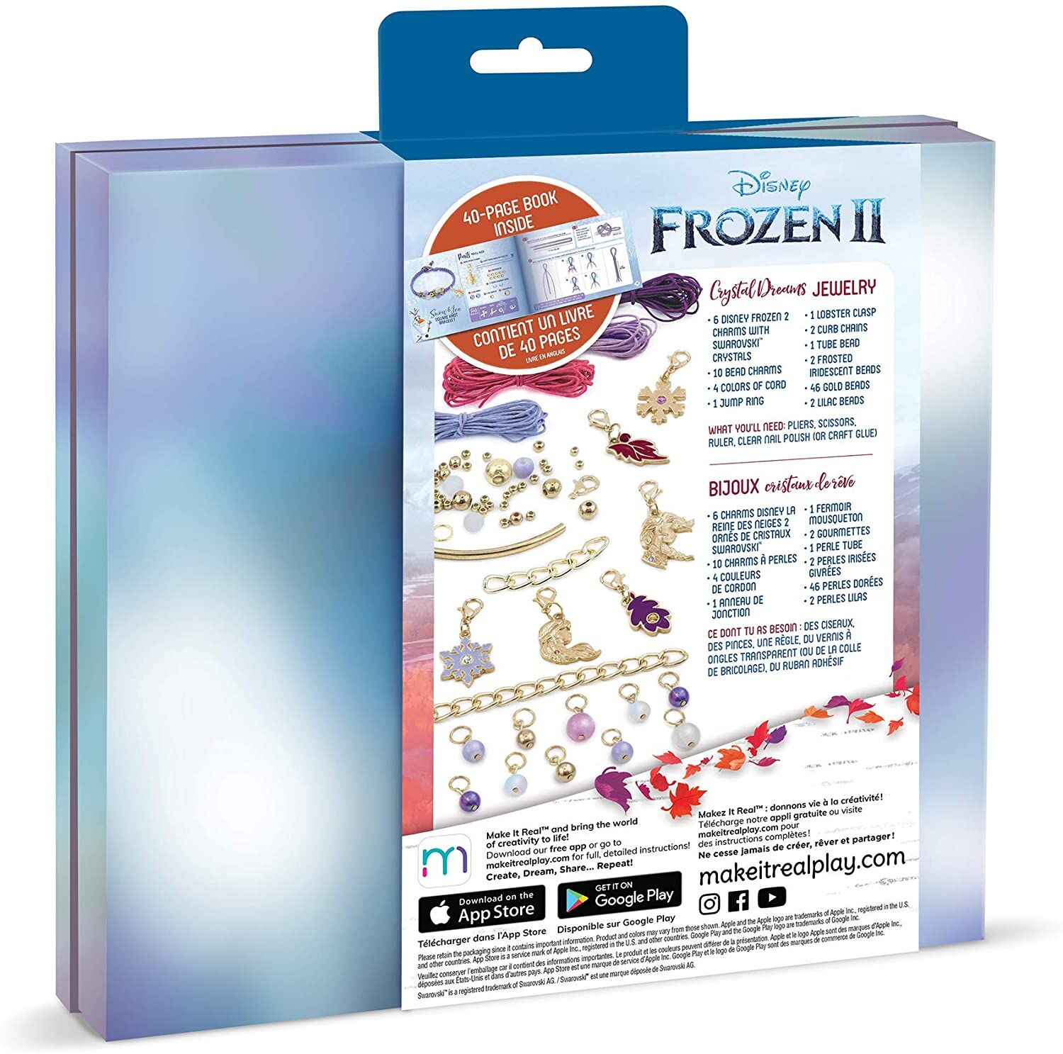 Набір для створення шарм-браслетів Make it Real Frozen 2 з кристалами Swarovski (MR4380)
