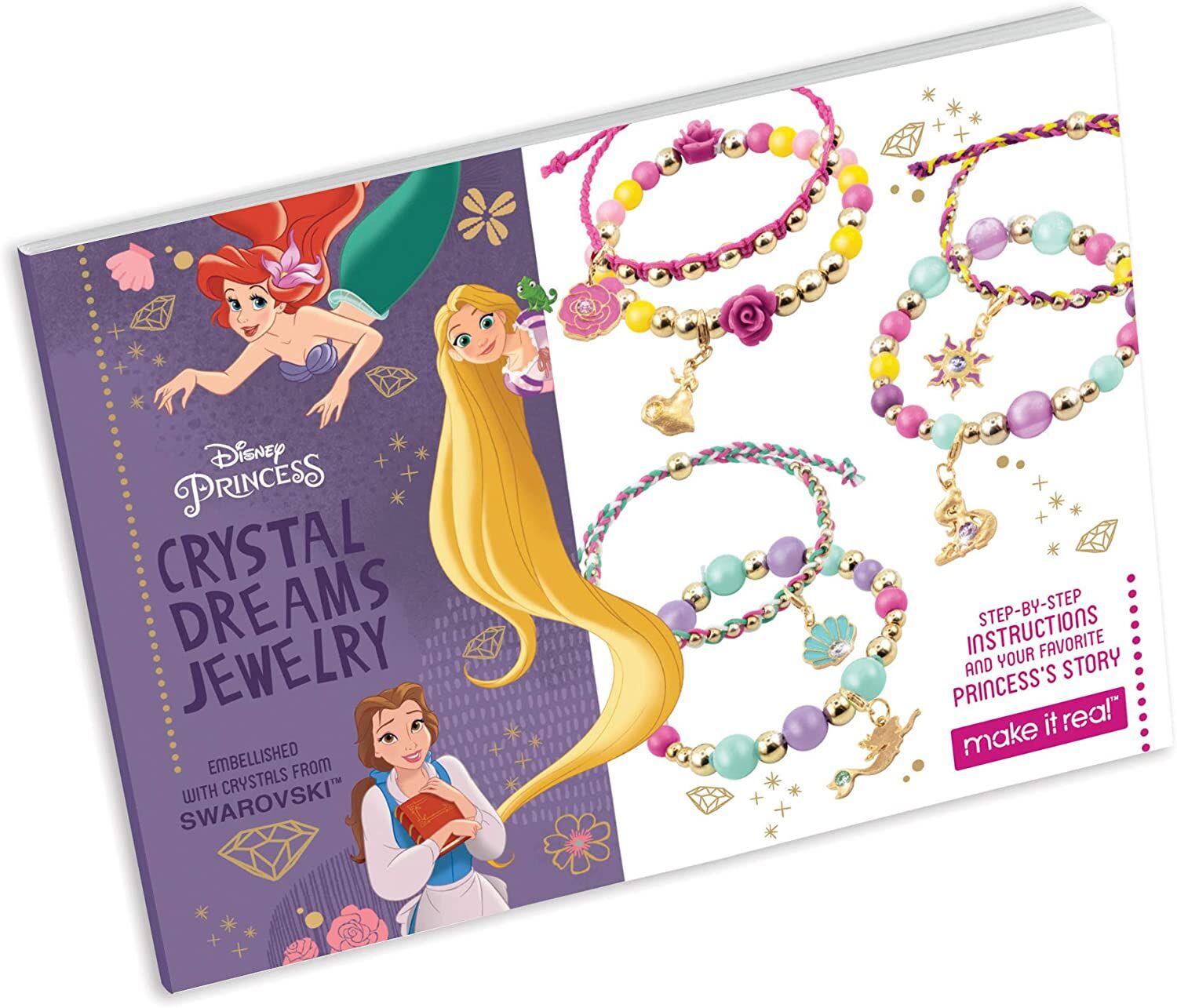 Набір для створення шарм-браслетів Make it Real Disney princess з кристалами Swarovski (MR4381)