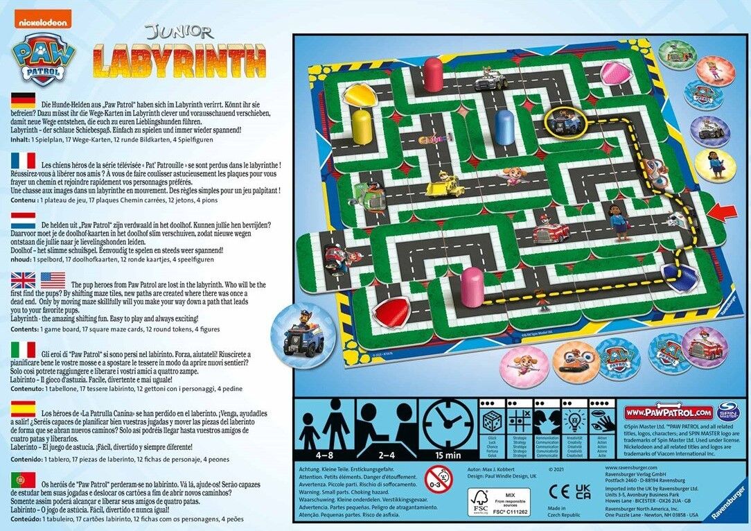 Настільна гра Ravensburger Щенячий патруль Лабіринт (20824)