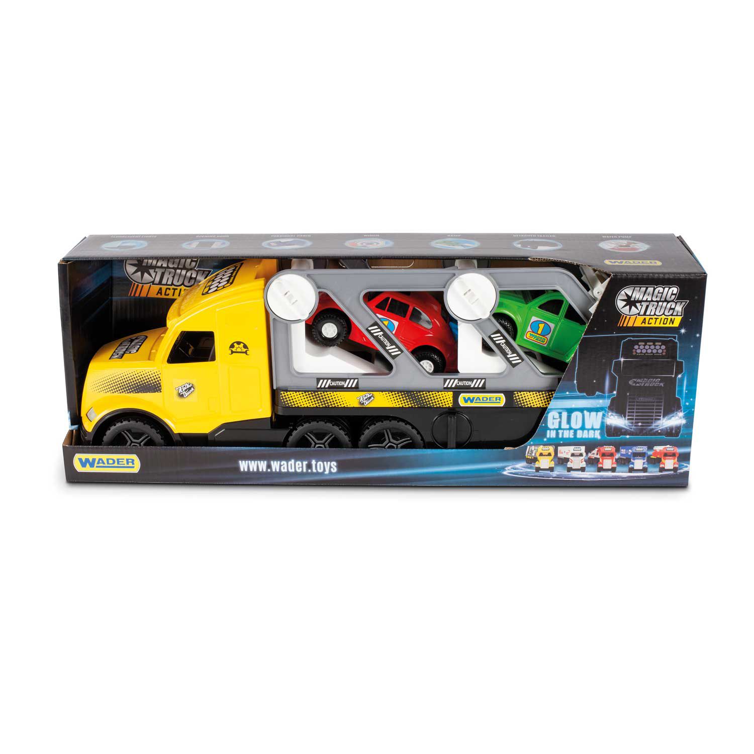 Машинка Wader Magic truck Action Автотягач з ретро автомобілями (36230)