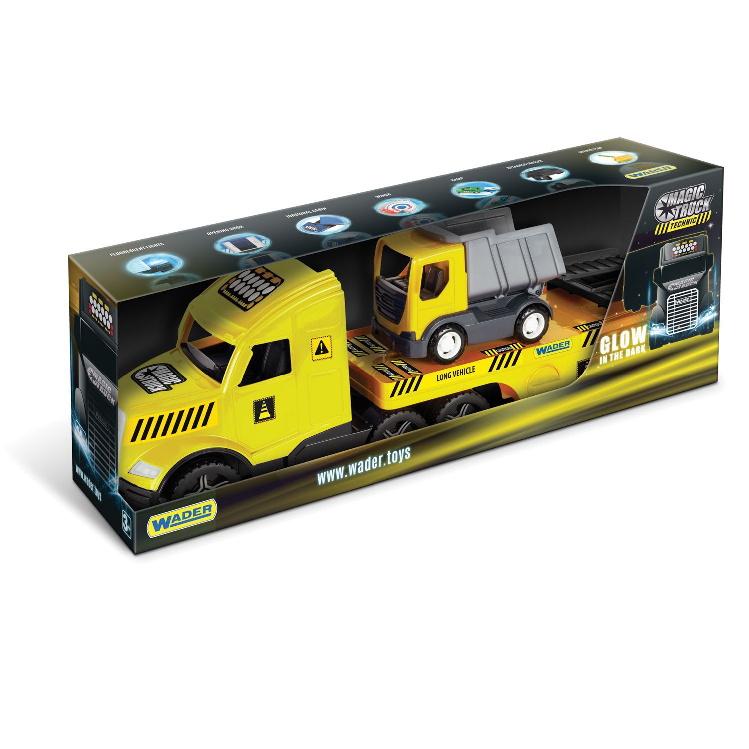 Машинка Wader Magic truck Technic Евакуатор зі самоскидом (36420)