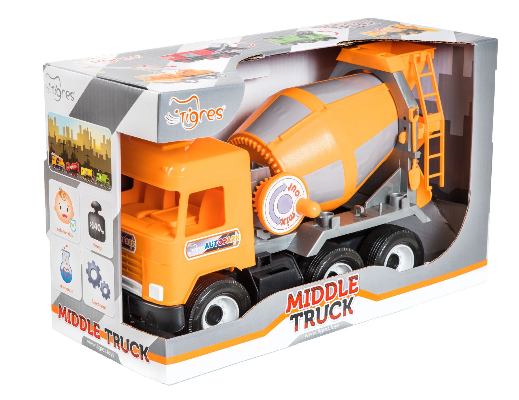Машинка Tigres Middle truck Бетонозмішувач (39311)