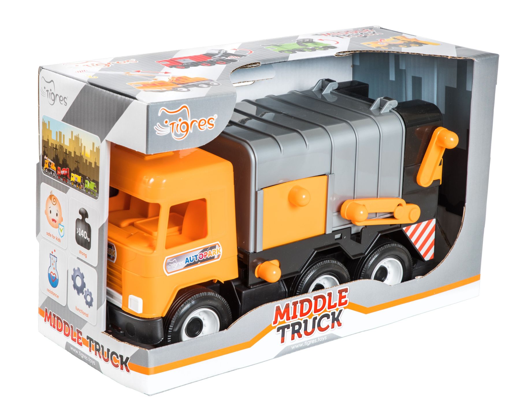 Машинка Tigres Middle truck Сміттєвоз (39312)