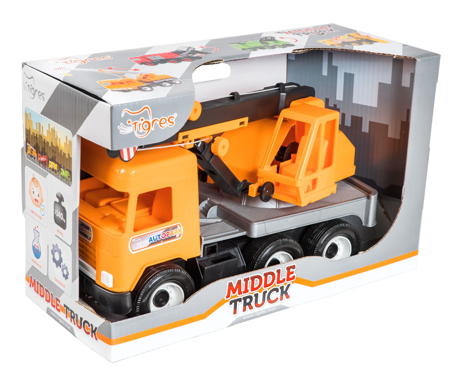 Машинка Tigres Middle truck Автокран (39313)