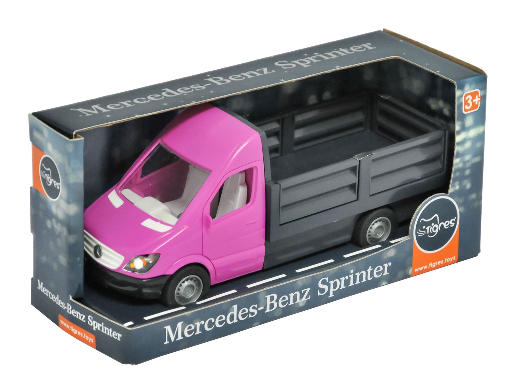 Автомобіль Tigres Mercedes-Benz Sprinter бортовий рожевий (39674)