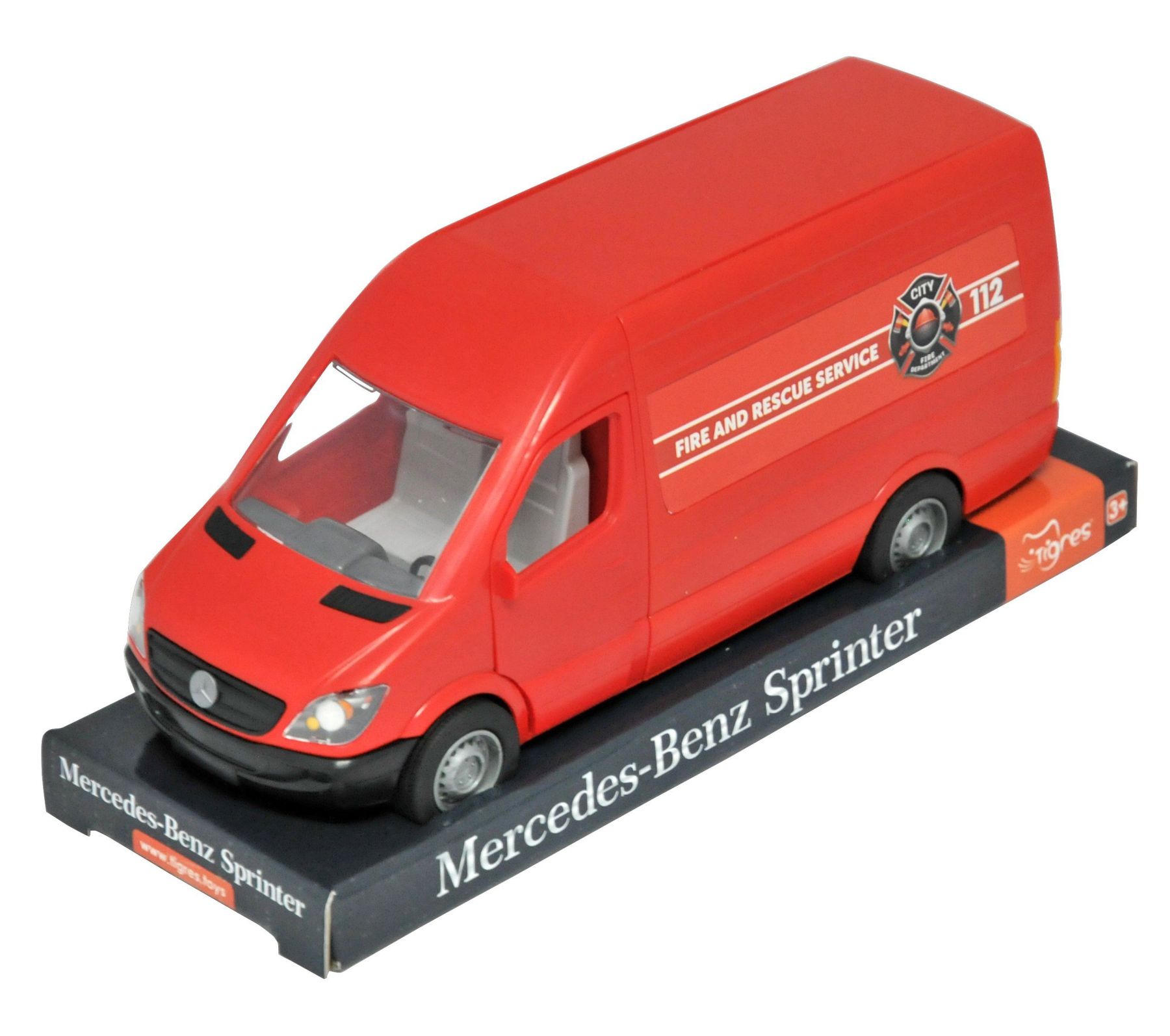 Автомобіль Tigres Mercedes-Benz Sprinter вантажний червоний (39701)