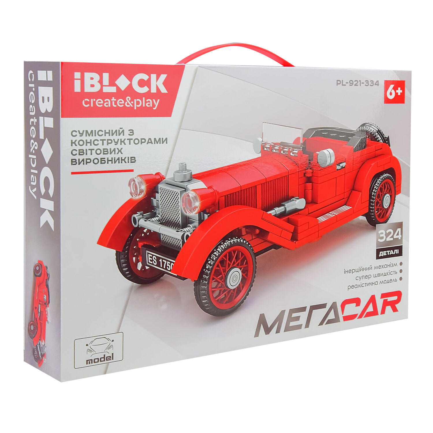 Конструктор IBLOCK Ретроавтомобіль 324 деталей (PL-921-334)