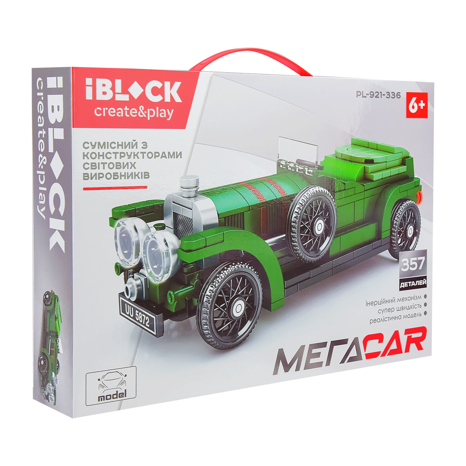 Конструктор IBLOCK Ретроавтомобіль 357 деталей(PL-921-336)