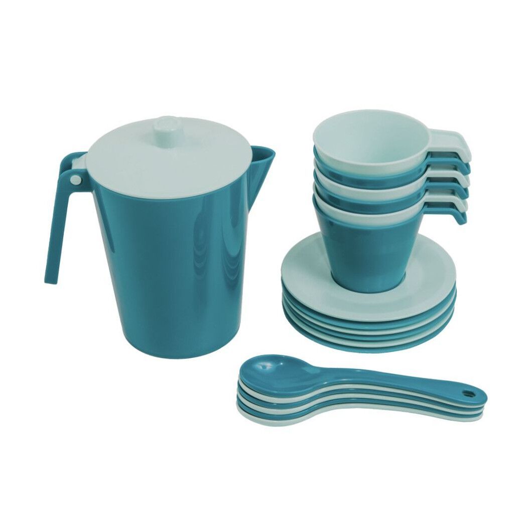 Набір посуду Tigres Релакс кавовий 19 елементів блакитний (39803)