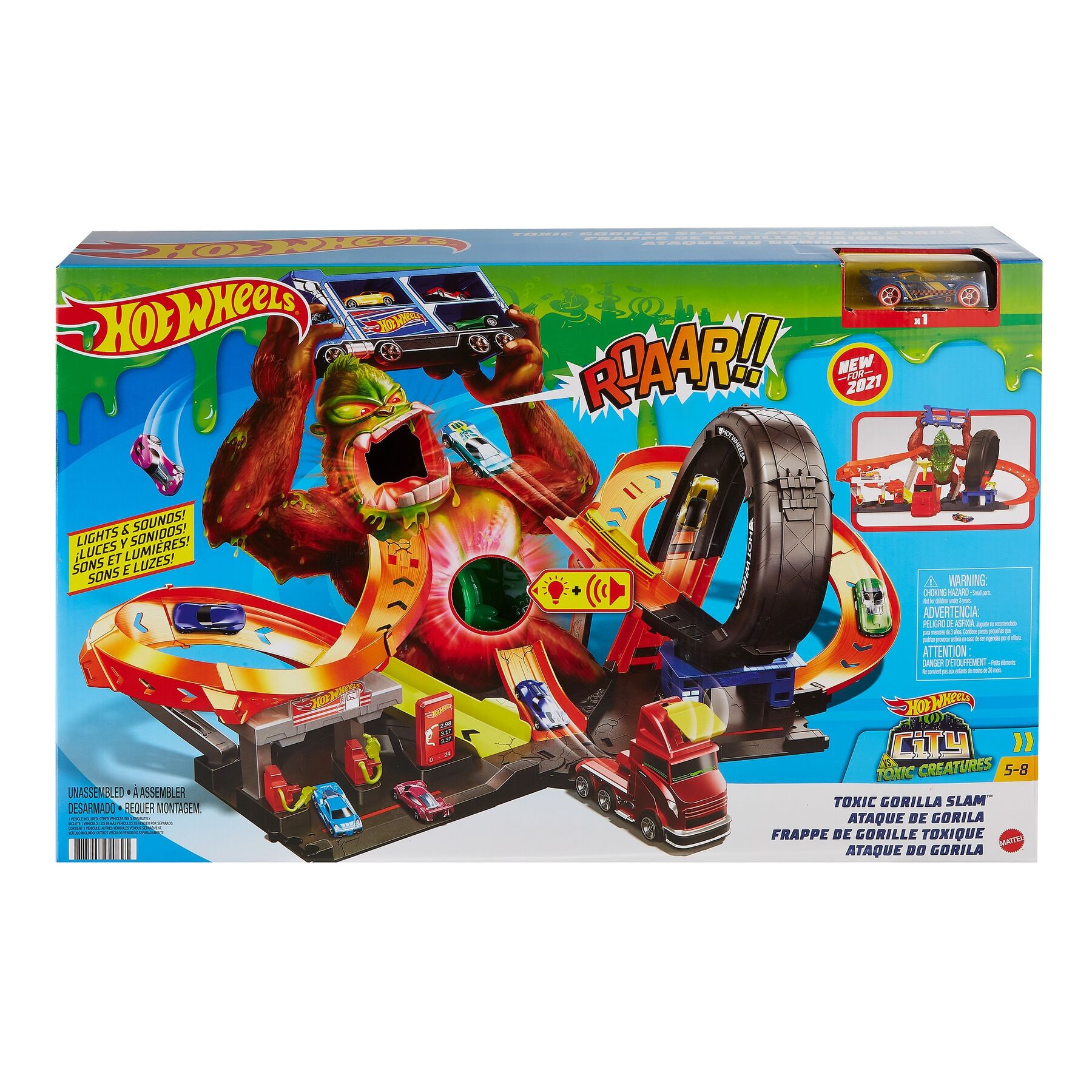 Ігровий набір Hot Wheels Напад токсичної горили (GTT94)