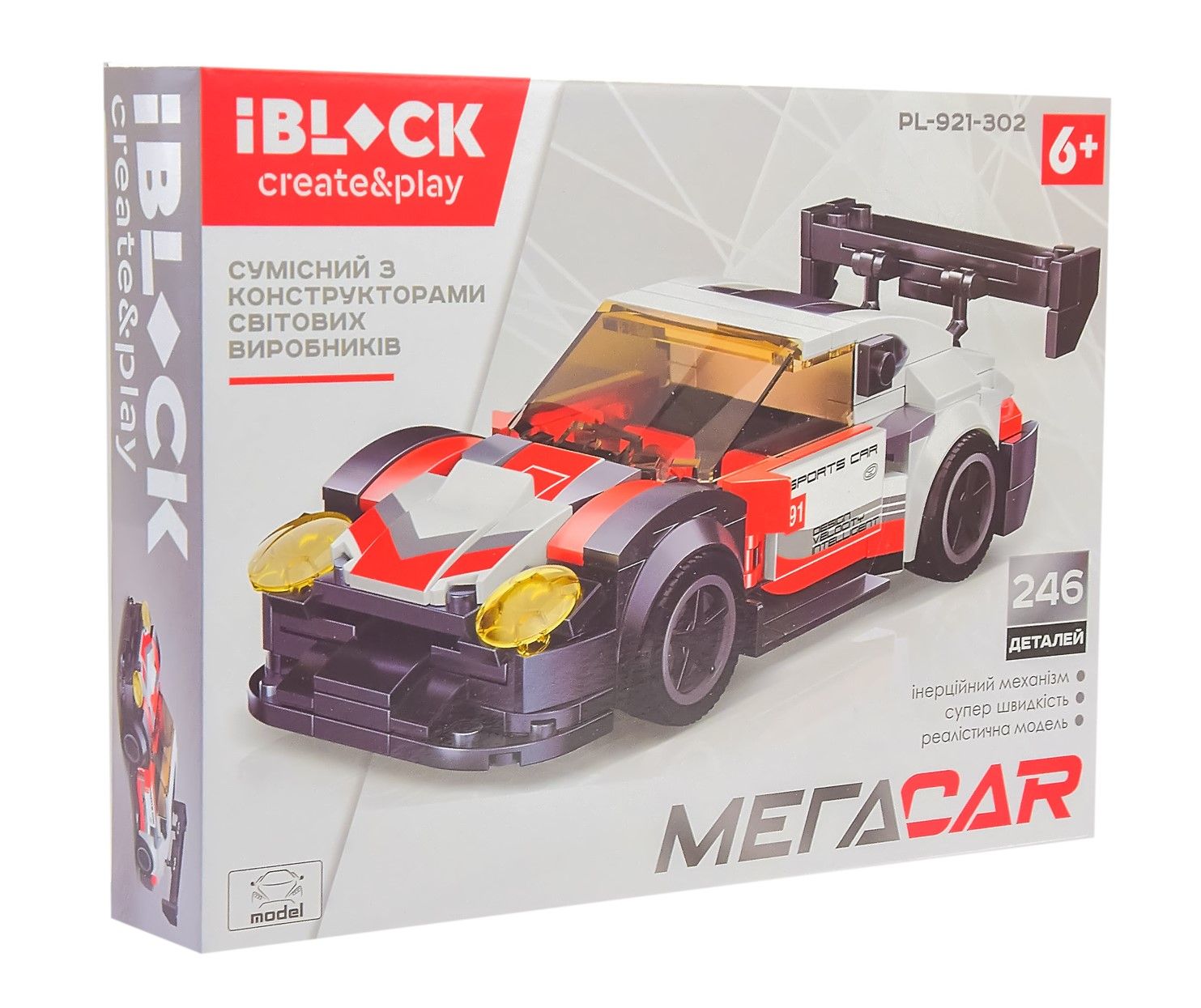 Конструктор IBLOCK Porsche 911 Gt3 (PL-921-302)