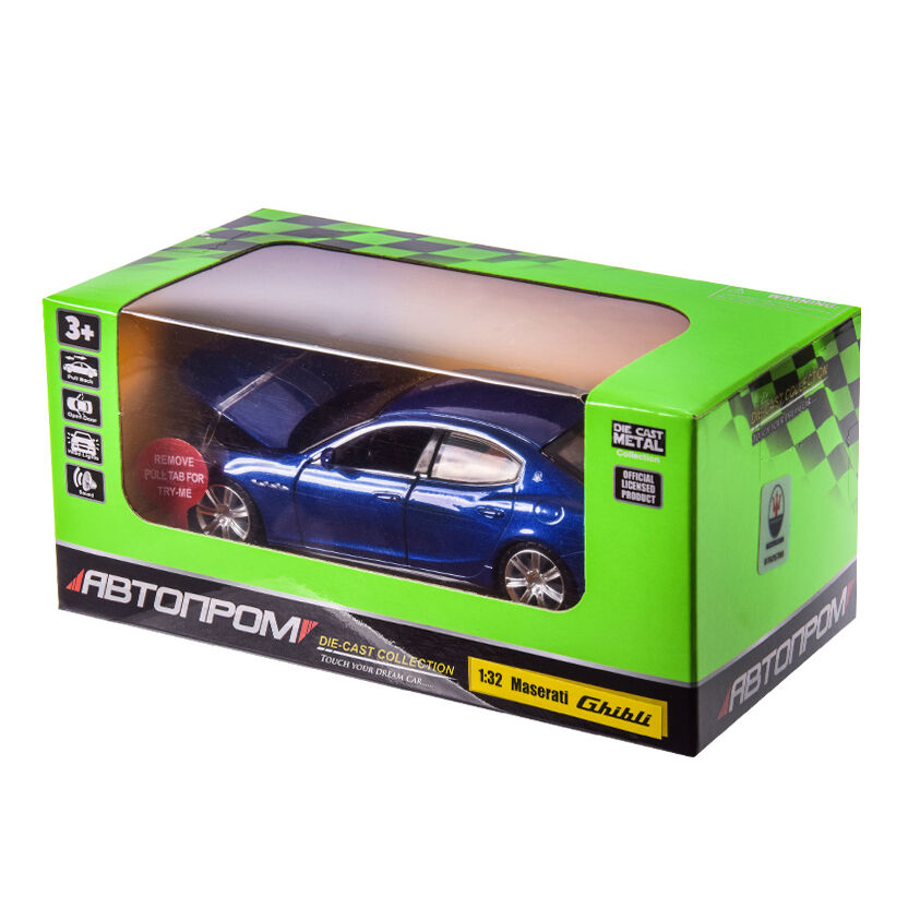 Автомодель Автопром Maserati Ghibli синя 1:32 (68362)