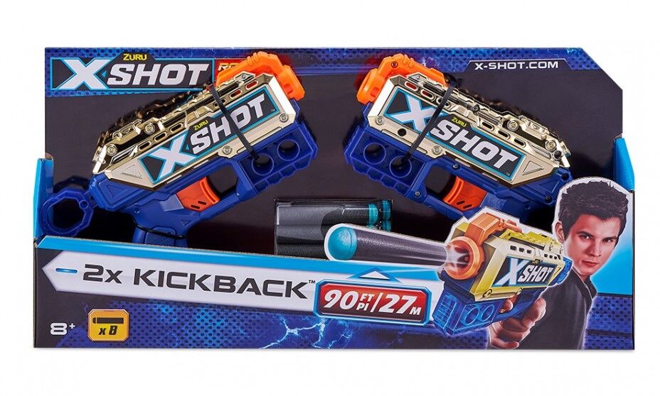 Швидкострільний бластер Zuru X-Shot Exsel Double Kickback Golden (36478Z)