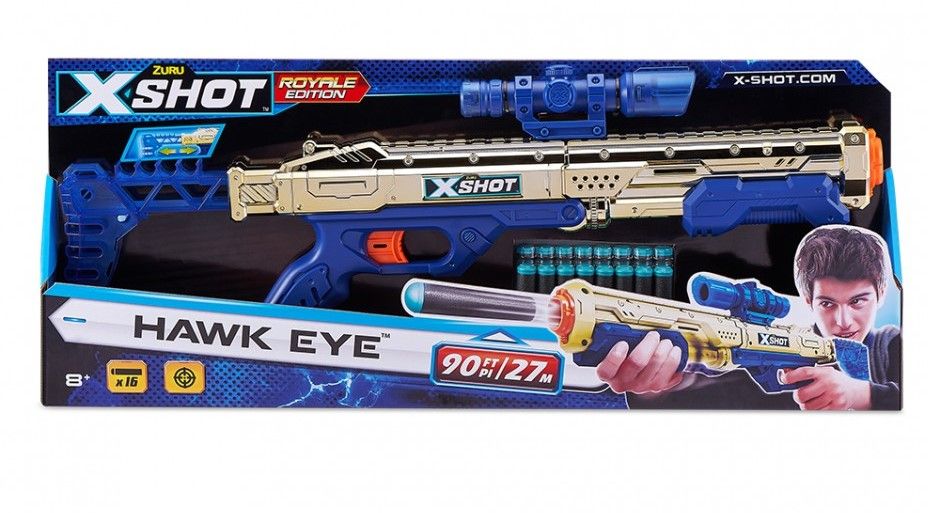 Швидкострільний бластер Zuru X-Shot Excel Hawk Eye Goldenen (36479Z)