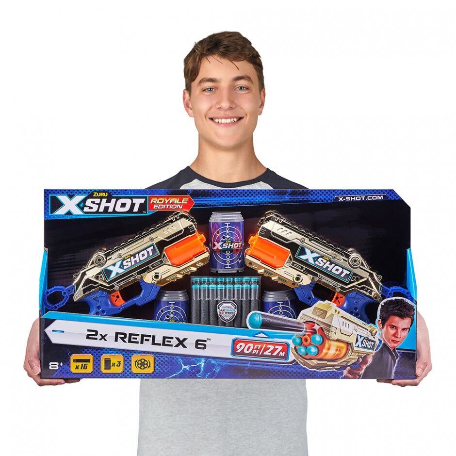 Швидкострільний бластер Zuru X-Shot Excel Reflex 6 Double Golden (36480Z)