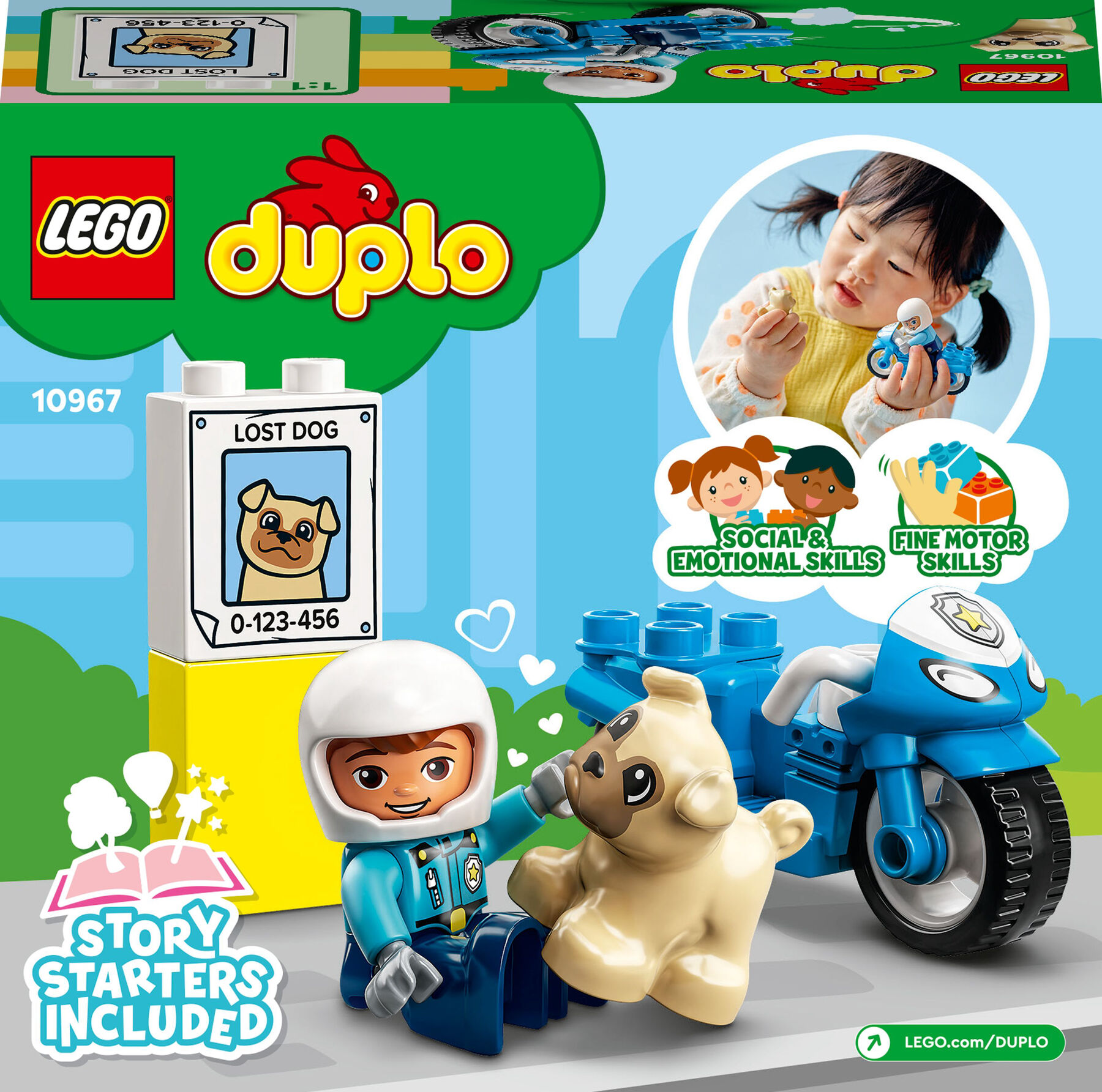 Конструктор LEGO DUPLO Реск′ю Поліцейський мотоцикл (10967)