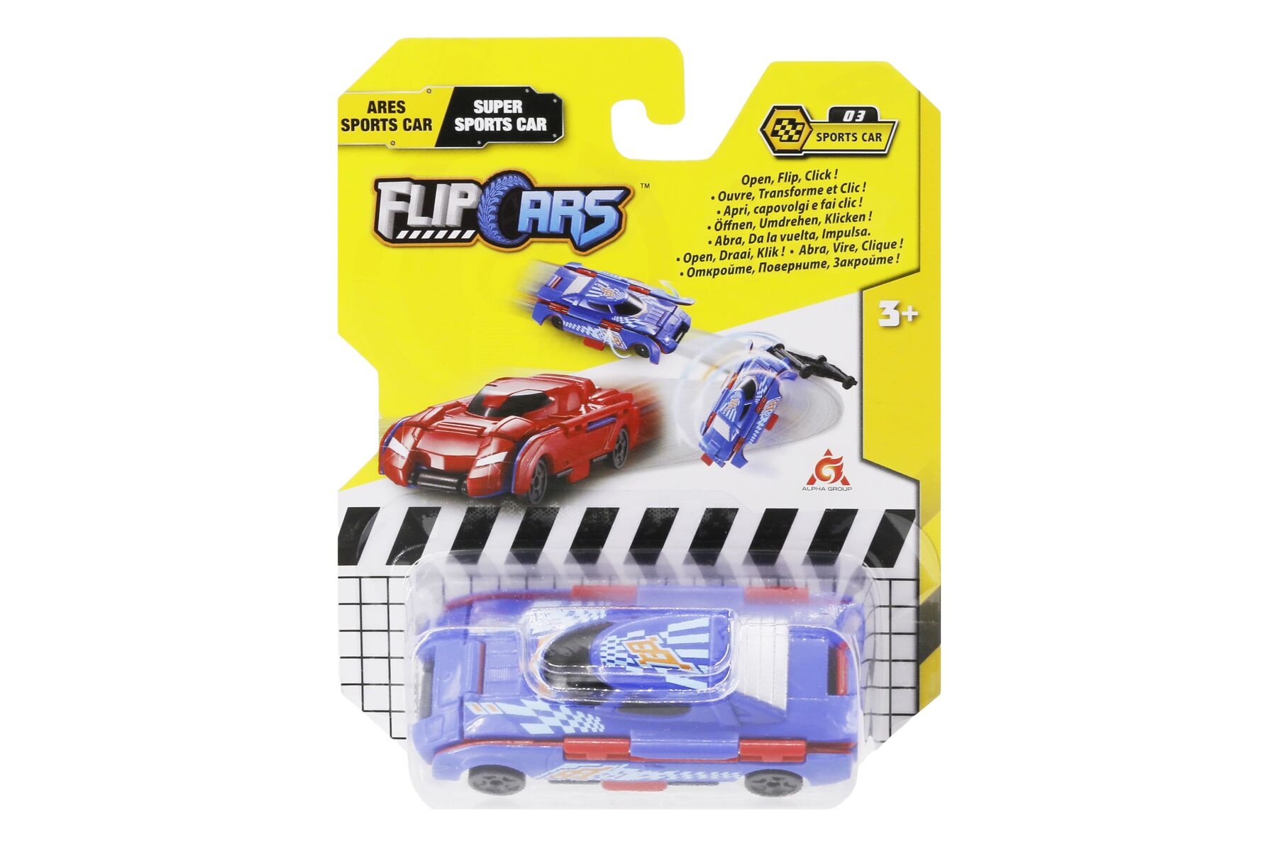 Машинка-трансформер Flip Cars Спорткари Арес і Супер 2 в 1 (EU463875B-03)