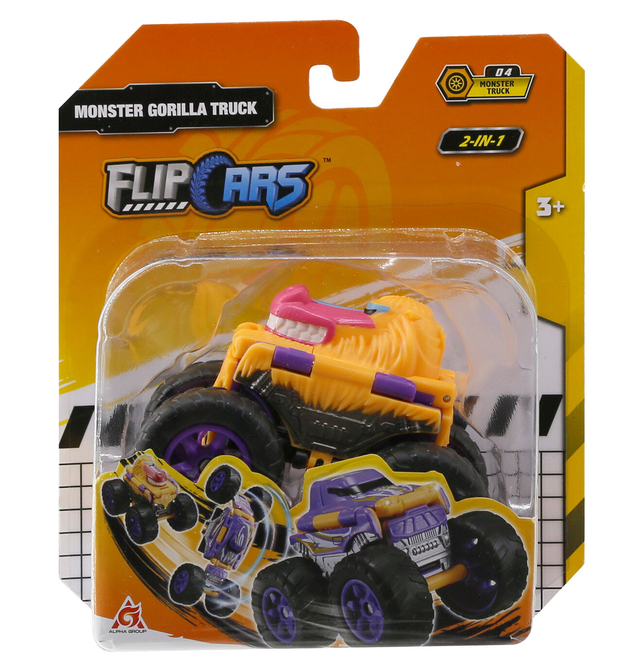 Машинка-трансформер Flip Cars Монстр-трак Горила 2 в 1 (EU463875A-04)