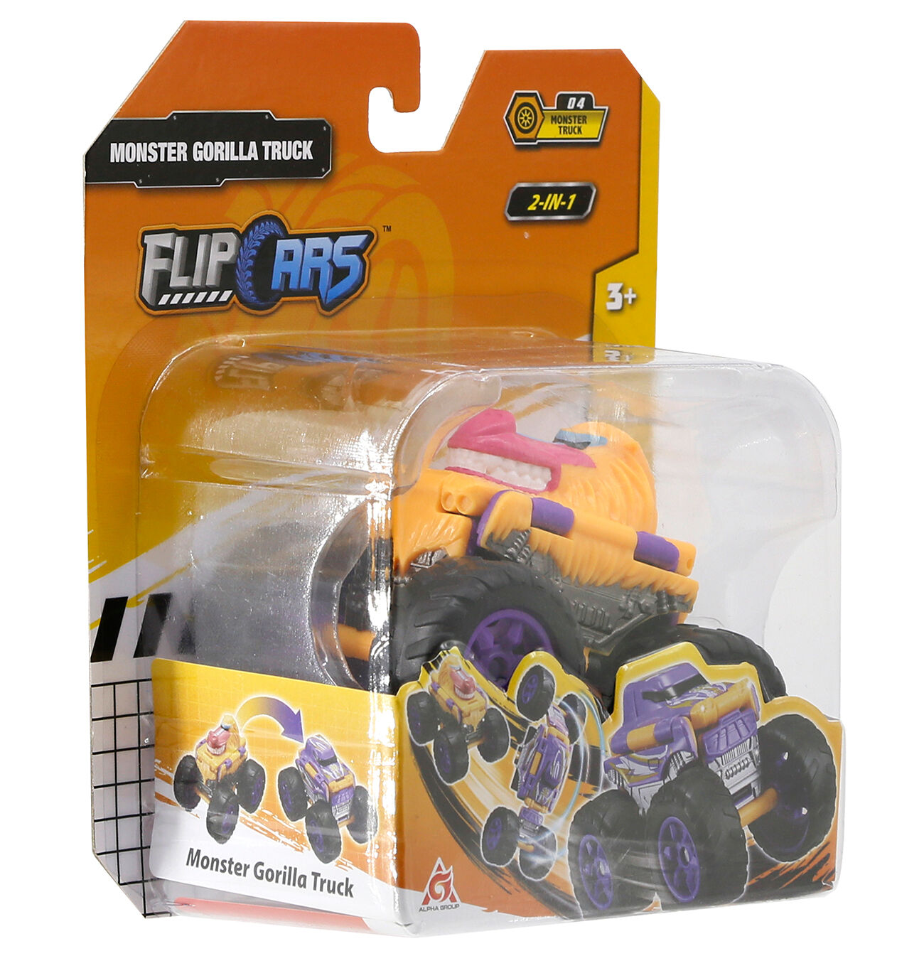Машинка-трансформер Flip Cars Монстр-трак Горила 2 в 1 (EU463875A-04)