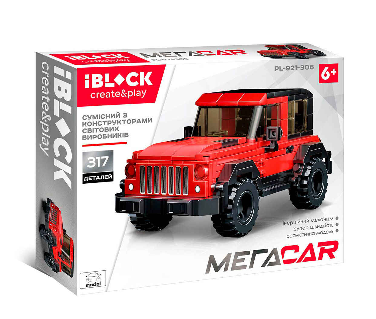 Конструктор IBLOCK Позашляховик червоний (PL-921-306)