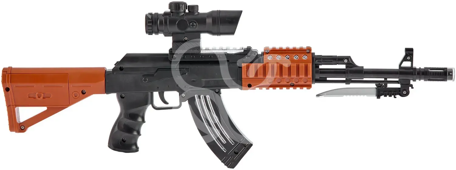Автомат світло-звуковий ZIPP Toys AK47. Колір - чорний