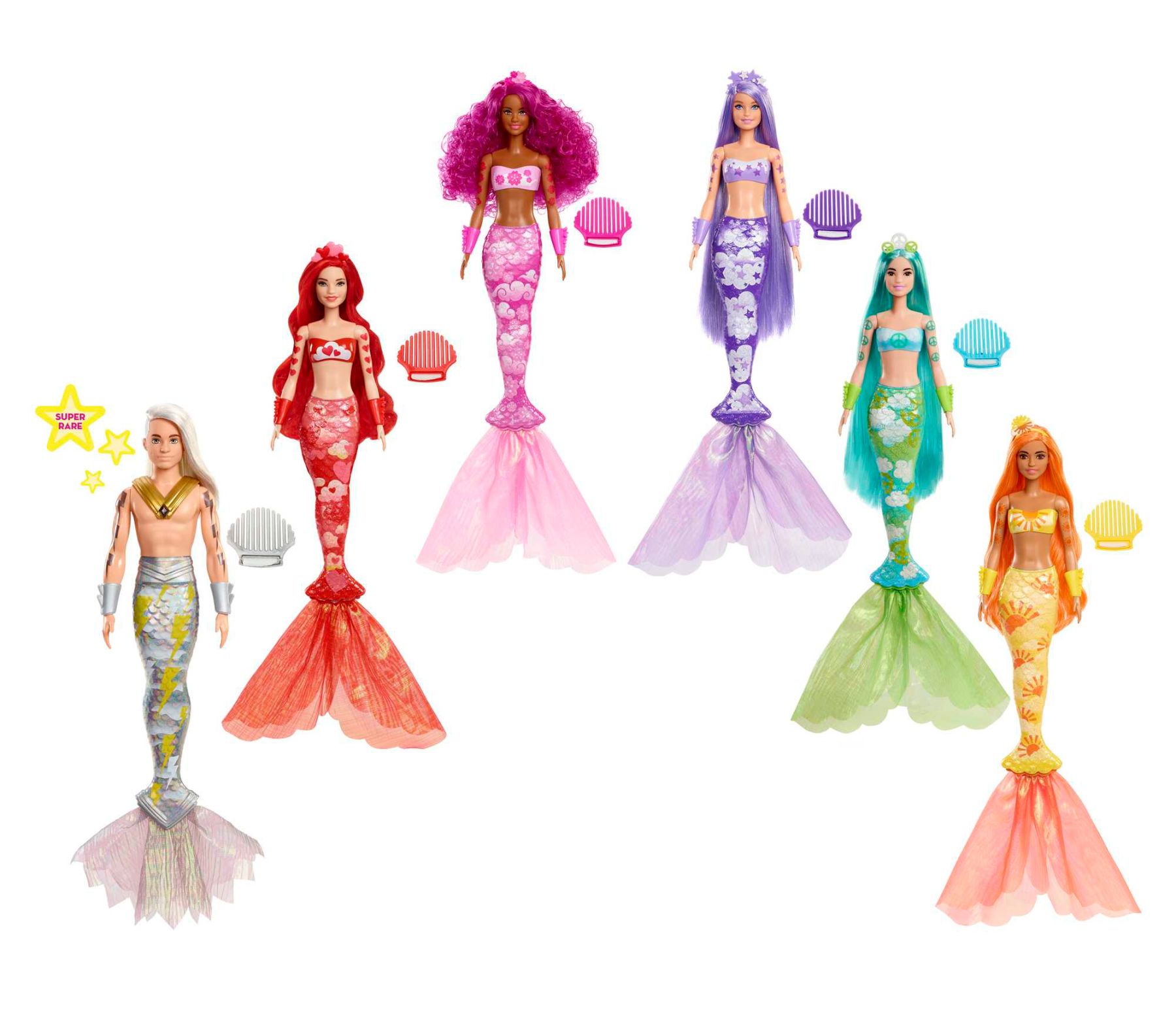 Лялька Barbie Color reveal Веселкові русалоньки (HCC46)