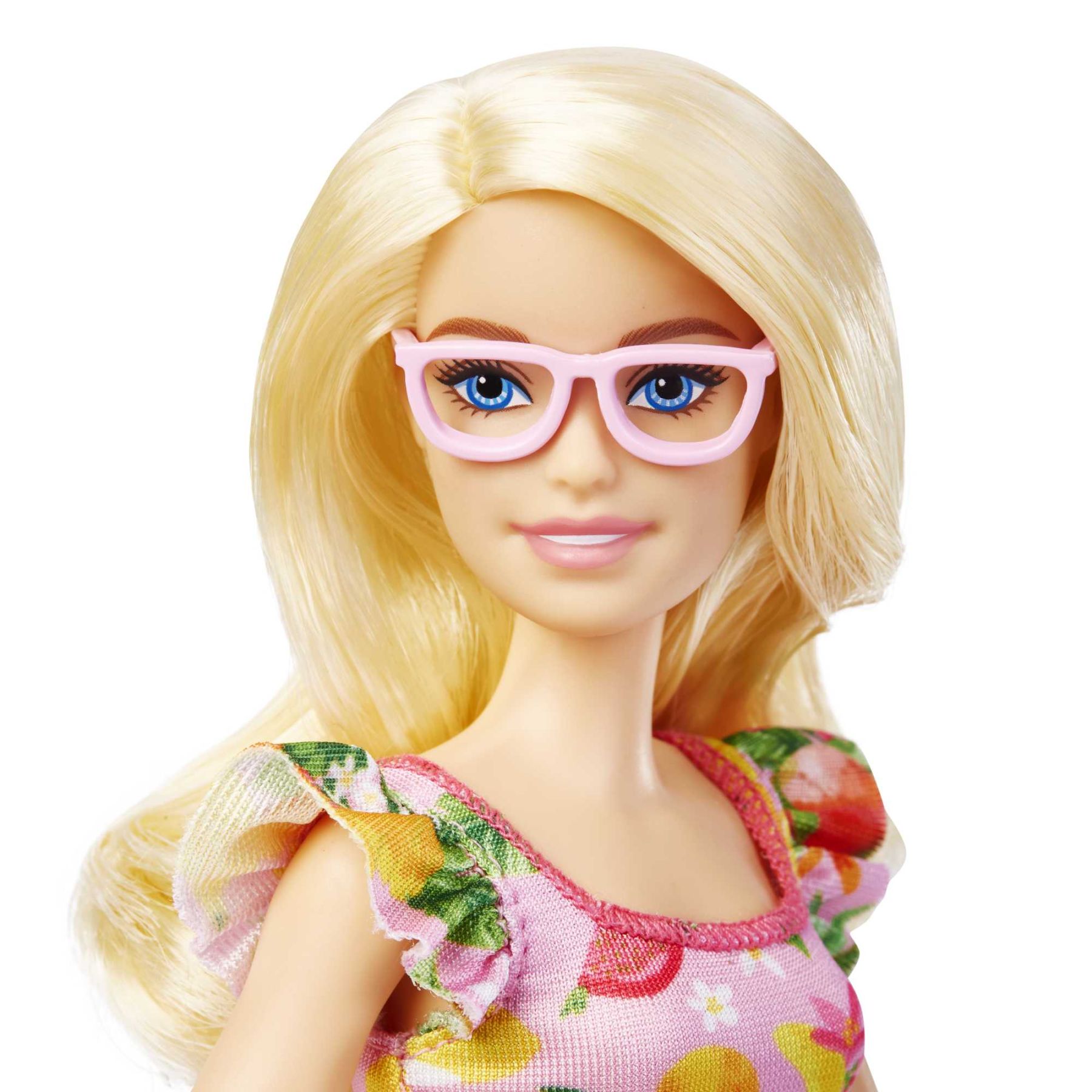 Лялька Barbie Fashionistas блондинка в сукні з фруктами (HBV15)