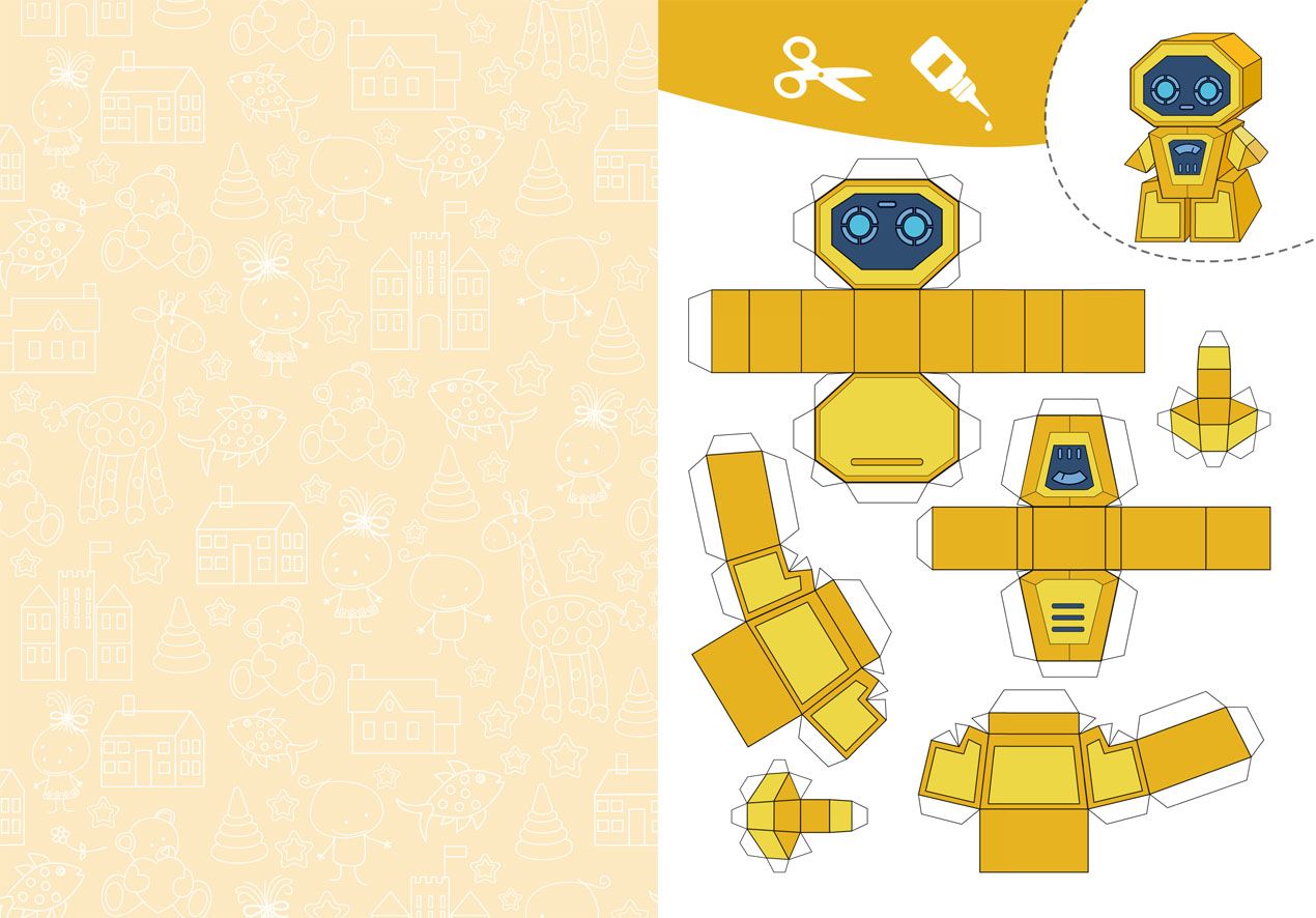Книжка «Вирізаємо та клеїмо. Аплікації. Об'ємні саморобки. Мої іграшки»