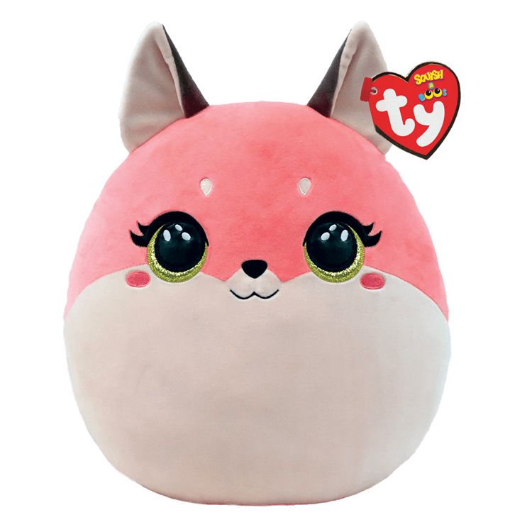 Подушка TY Squish-a-boos Рожева лисичка Roxie 40 см (39323)