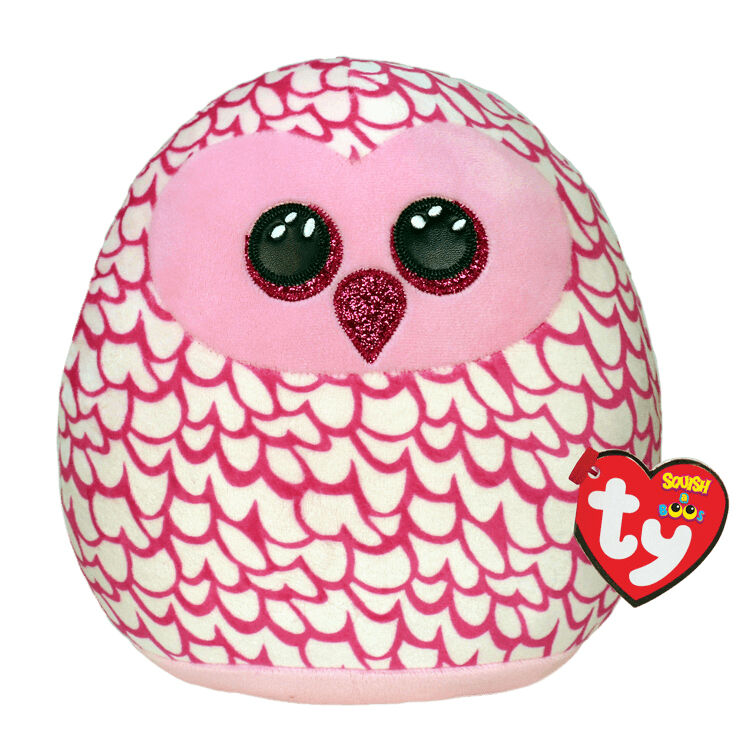 Подушка TY Squish-a-boos Сова Pinky 40 см (39204)