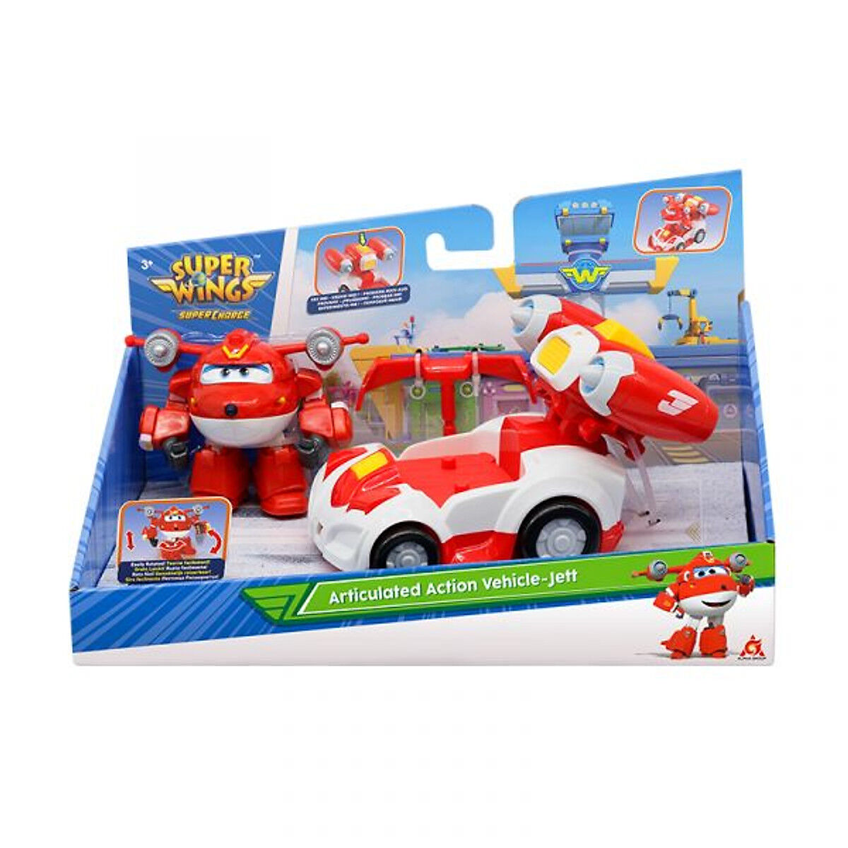Ігровий набір Super Wings Supercharge Articulated Action Vehicle Джет (EU740991V) 