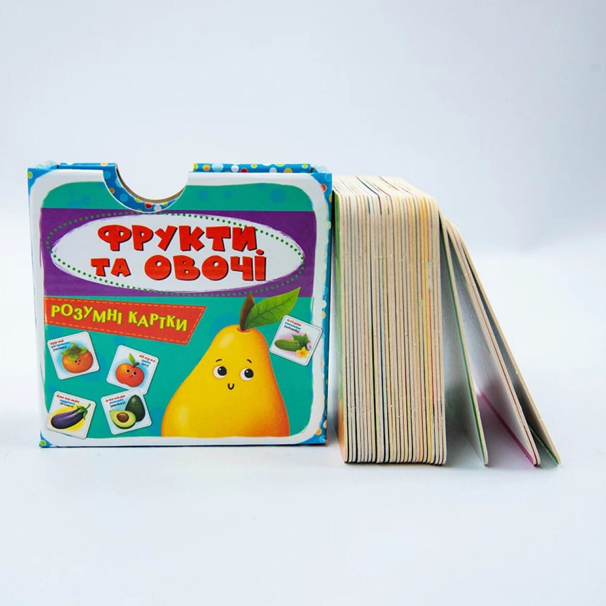 Розумні картки Crystal Book Фрукти та овочі 30 штук (9789669875464)