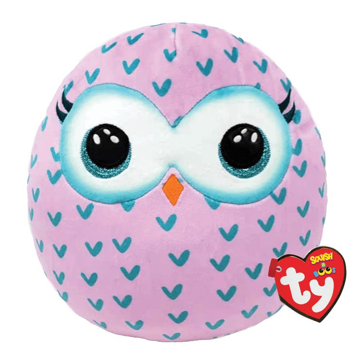 Подушка TY Squish-a-boos Сова Winks 40 см (39317)