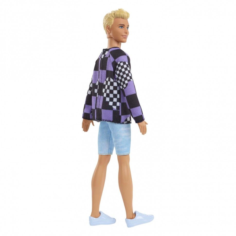 Лялька Barbie Кен Модник у светрі в клітинку (HBV25)