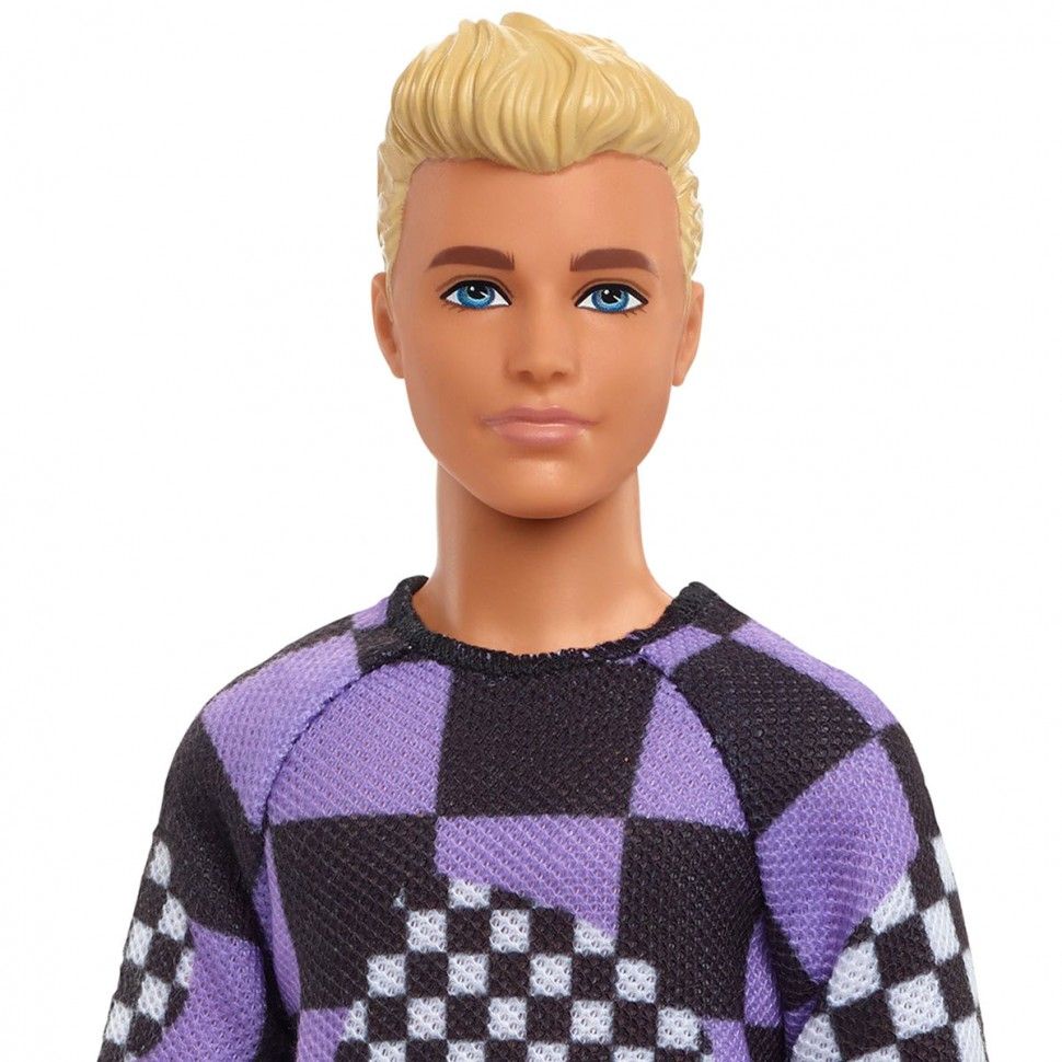 Лялька Barbie Кен Модник у светрі в клітинку (HBV25)