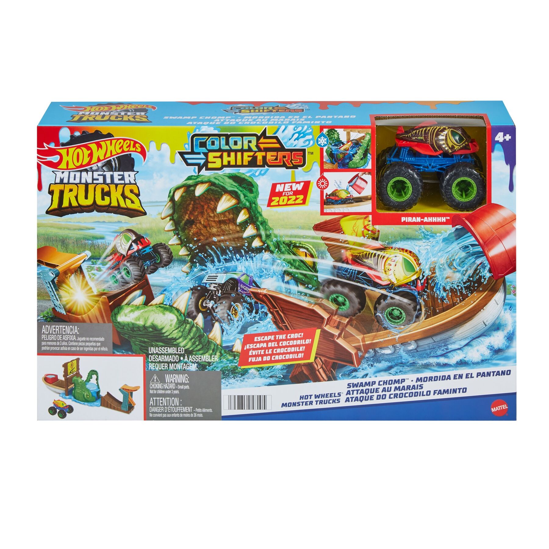 Ігровий набір Hot Wheels Monster Trucks Полювання крокодила (HGV14)