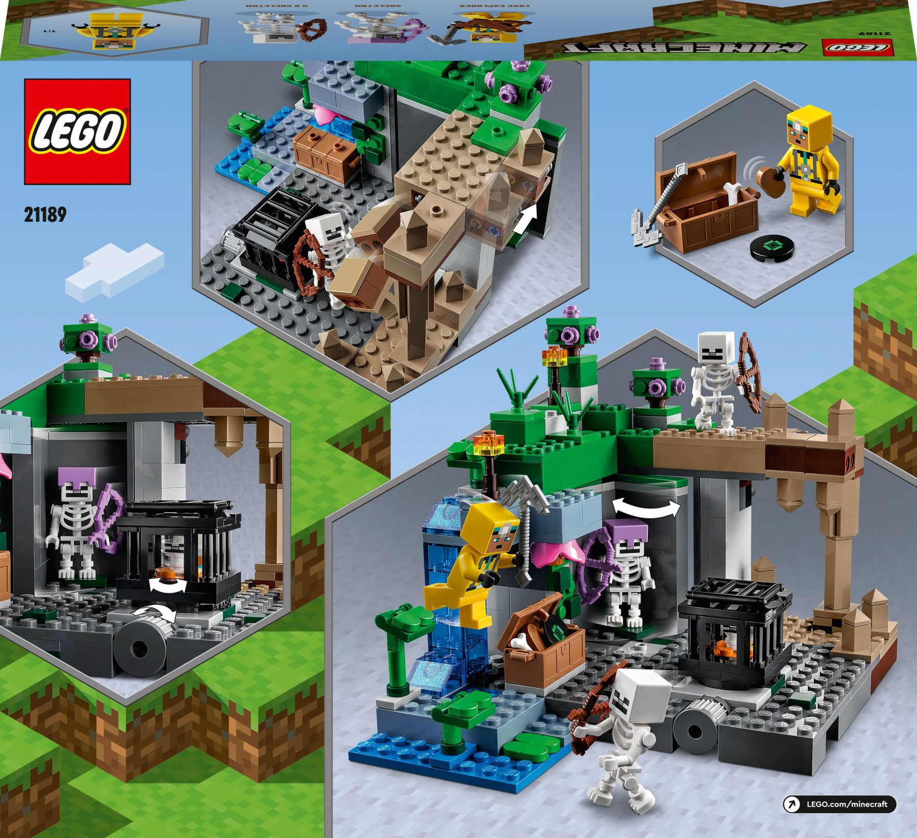 Конструктор LEGO Minecraft Підземелля скелетів (21189)