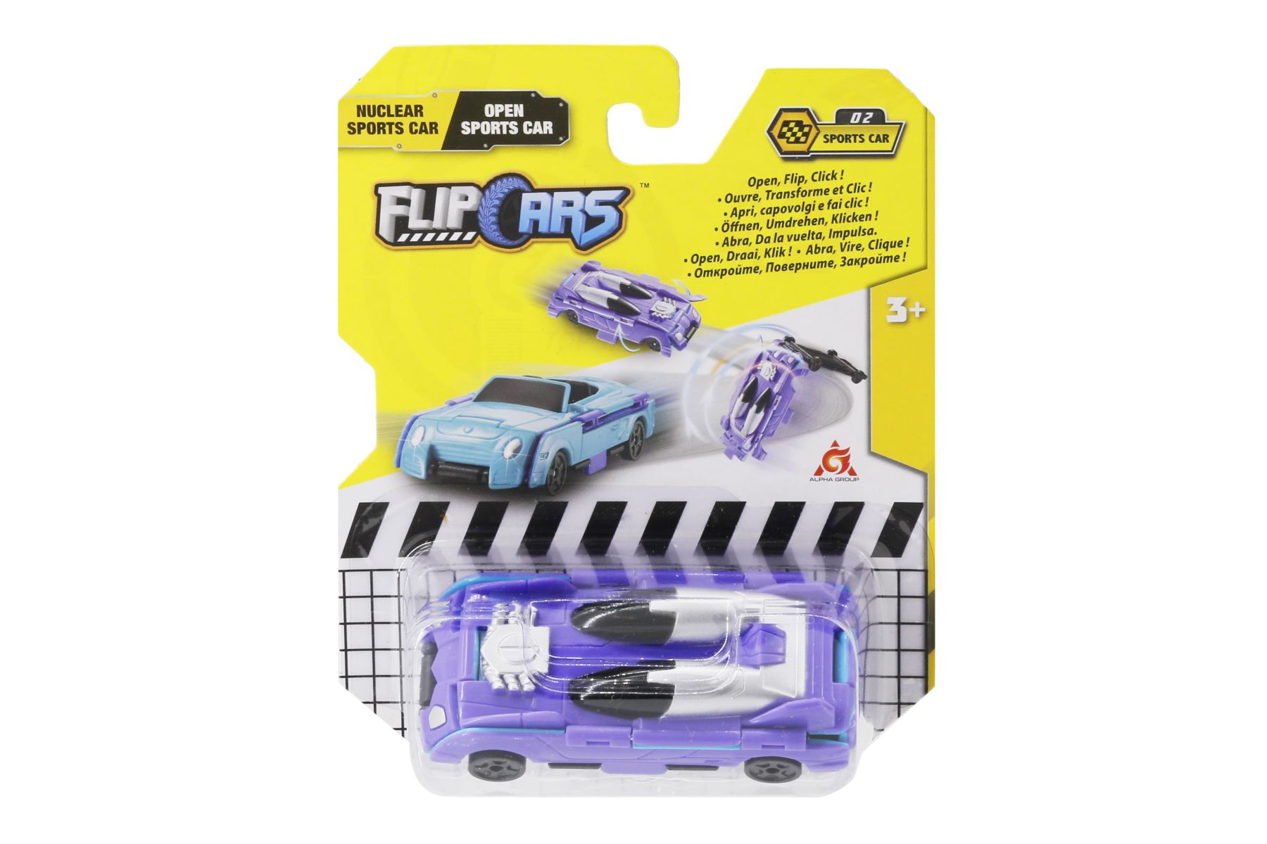 Машинка-трансформер Flip Cars Атомний спорткар і Спорткар кабріолет 2 в 1 (EU463875B-02)