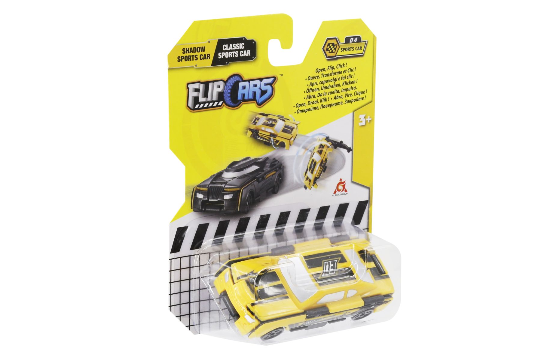 Машинка-трансформер Flip Cars Чорний спорткар і Класичний спорткар 2 в 1 (EU463875B-04)