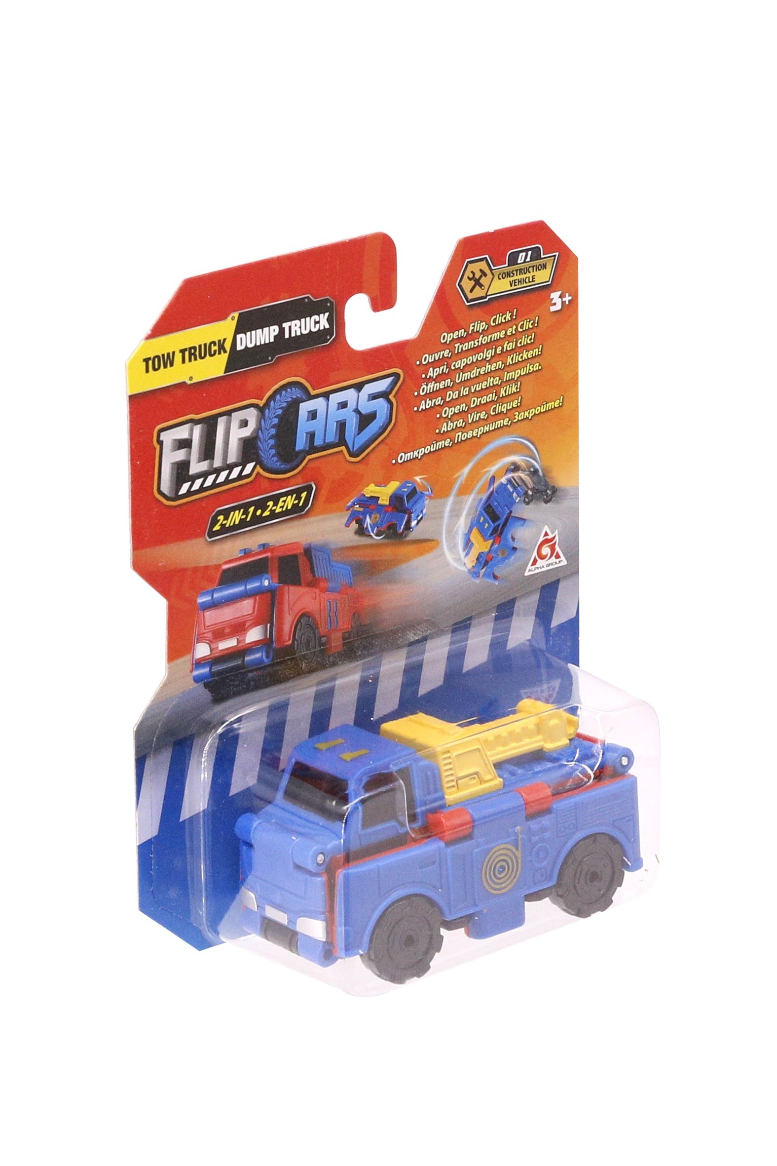 Машинка-трансформер Flip Cars Кран і Самоскид 2 в 1 (EU463875-01)
