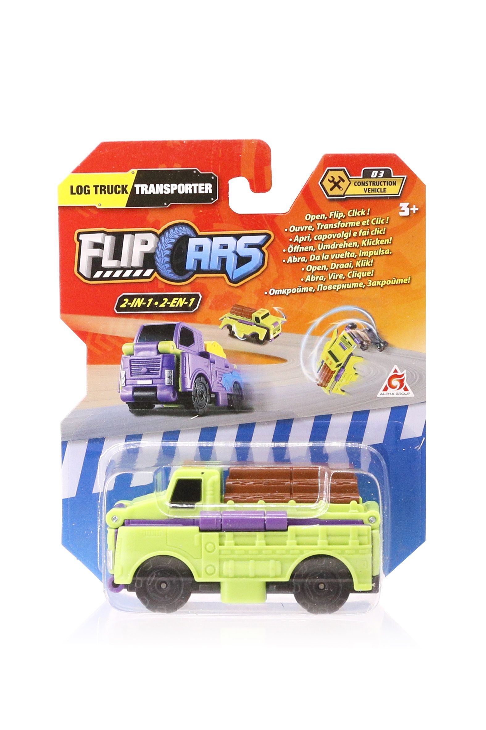 Машинка-трансформер Flip Cars Лісовоз і Транспортер 2 в 1 (EU463875-03)