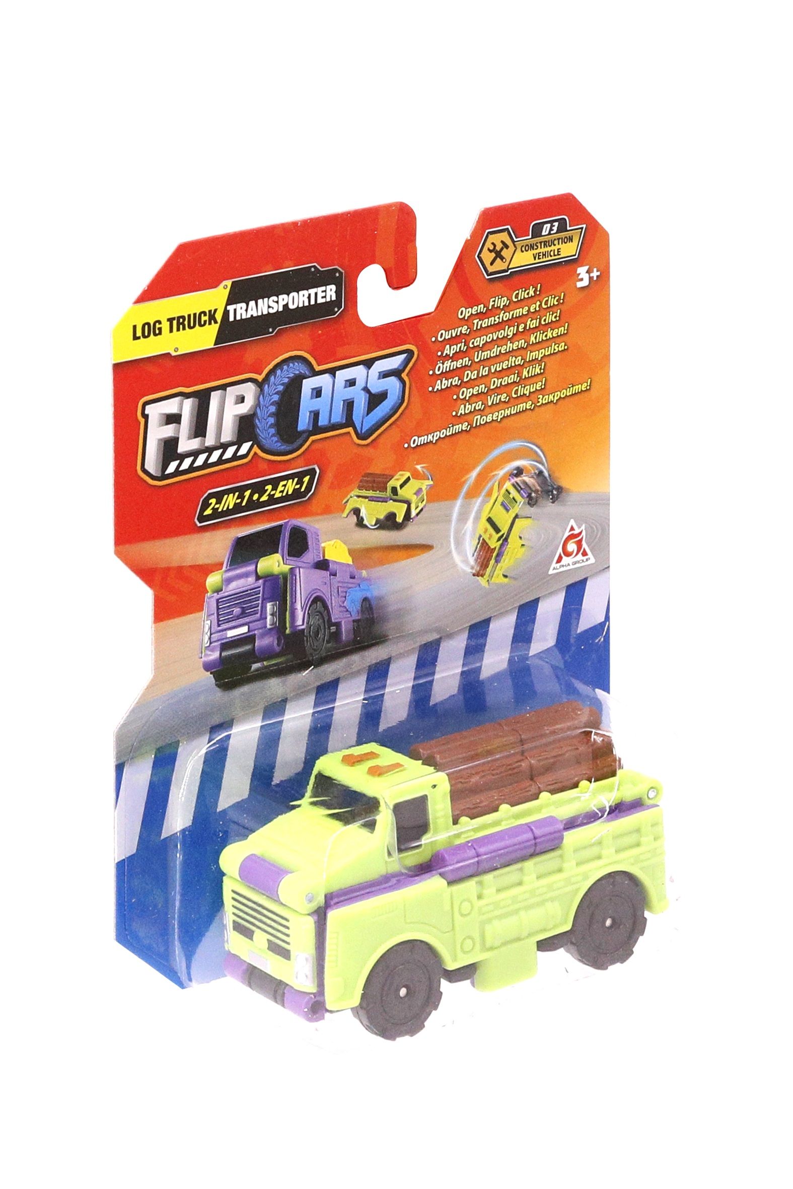 Машинка-трансформер Flip Cars Лісовоз і Транспортер 2 в 1 (EU463875-03)