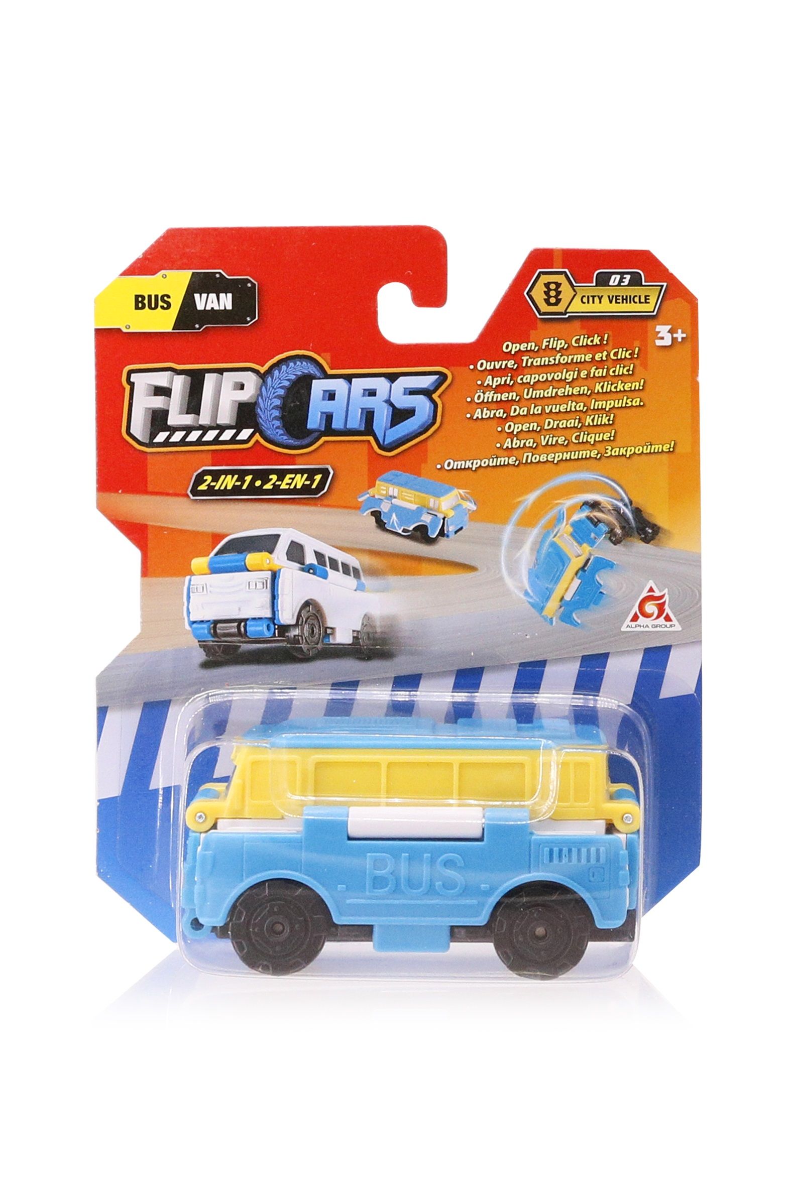 Машинка-трансформер Flip Cars Автобус і Мікроавтобус 2 в 1 (EU463875-11)
