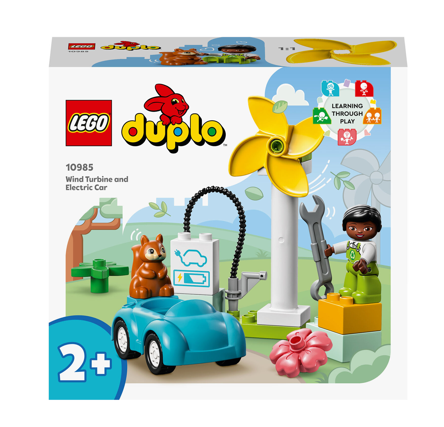 Конструктор LEGO DUPLO Вітрова турбіна та електромобіль (10985)