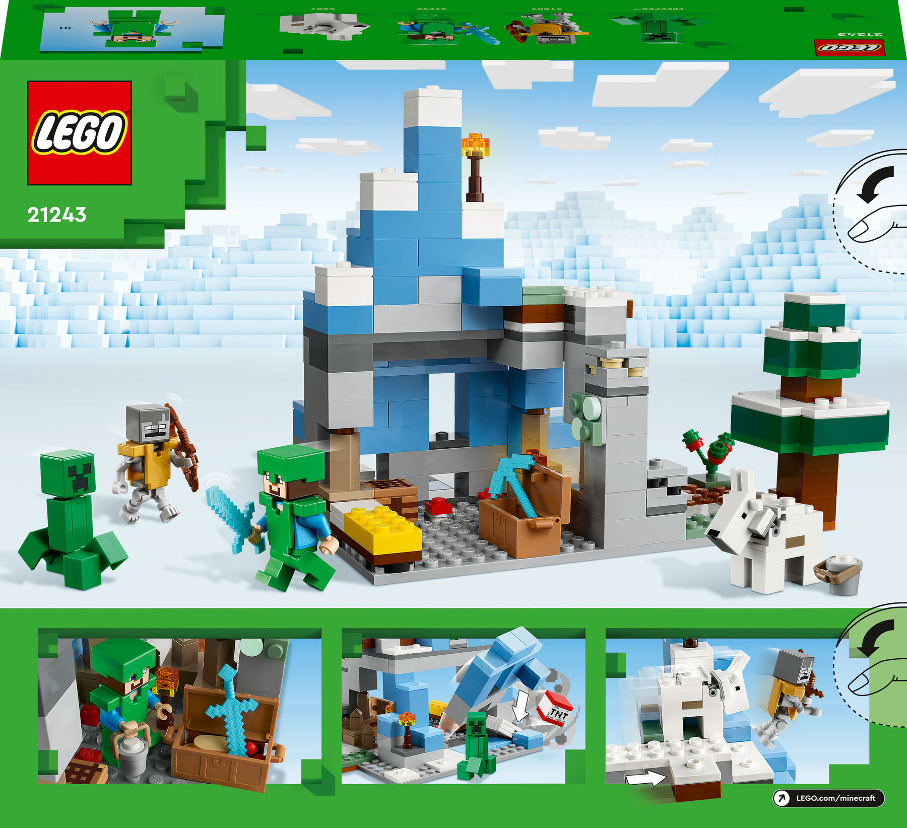 Конструктор LEGO Minecraft Замерзлі верхівки (21243)