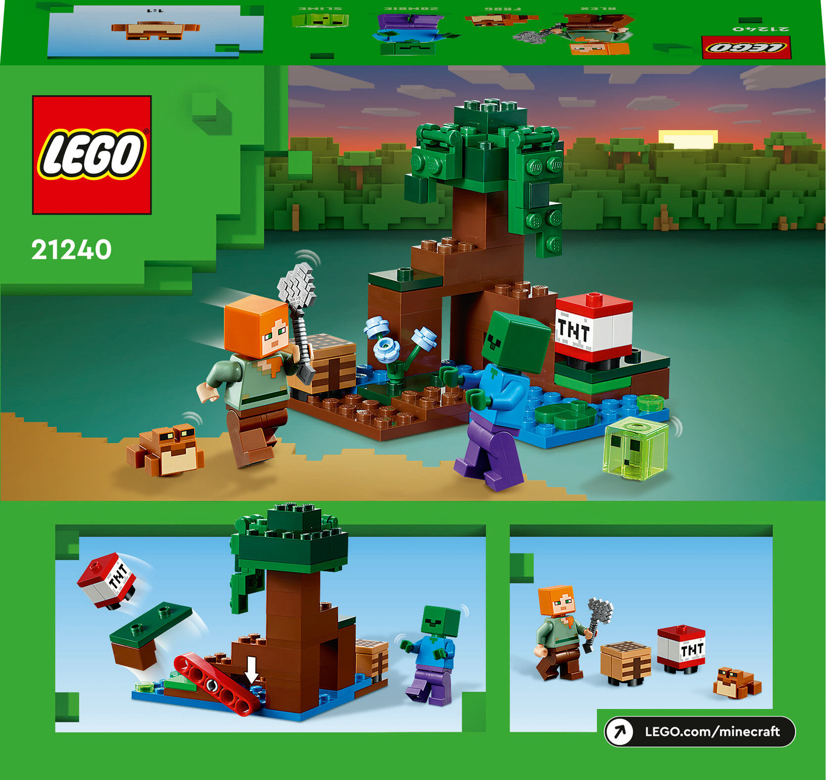 Конструктор LEGO Minecraft Пригоди на болоті (21240)