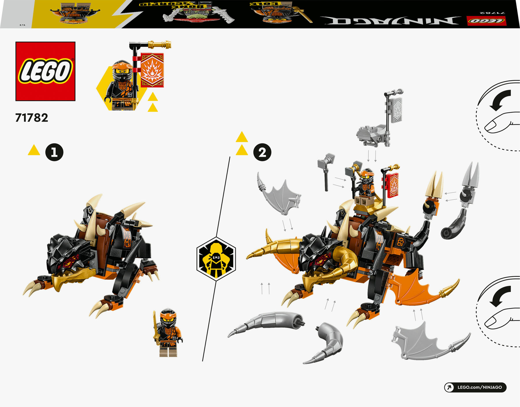 Конструктор LEGO NINJAGO Земляний дракон Коула EVO (71782)
