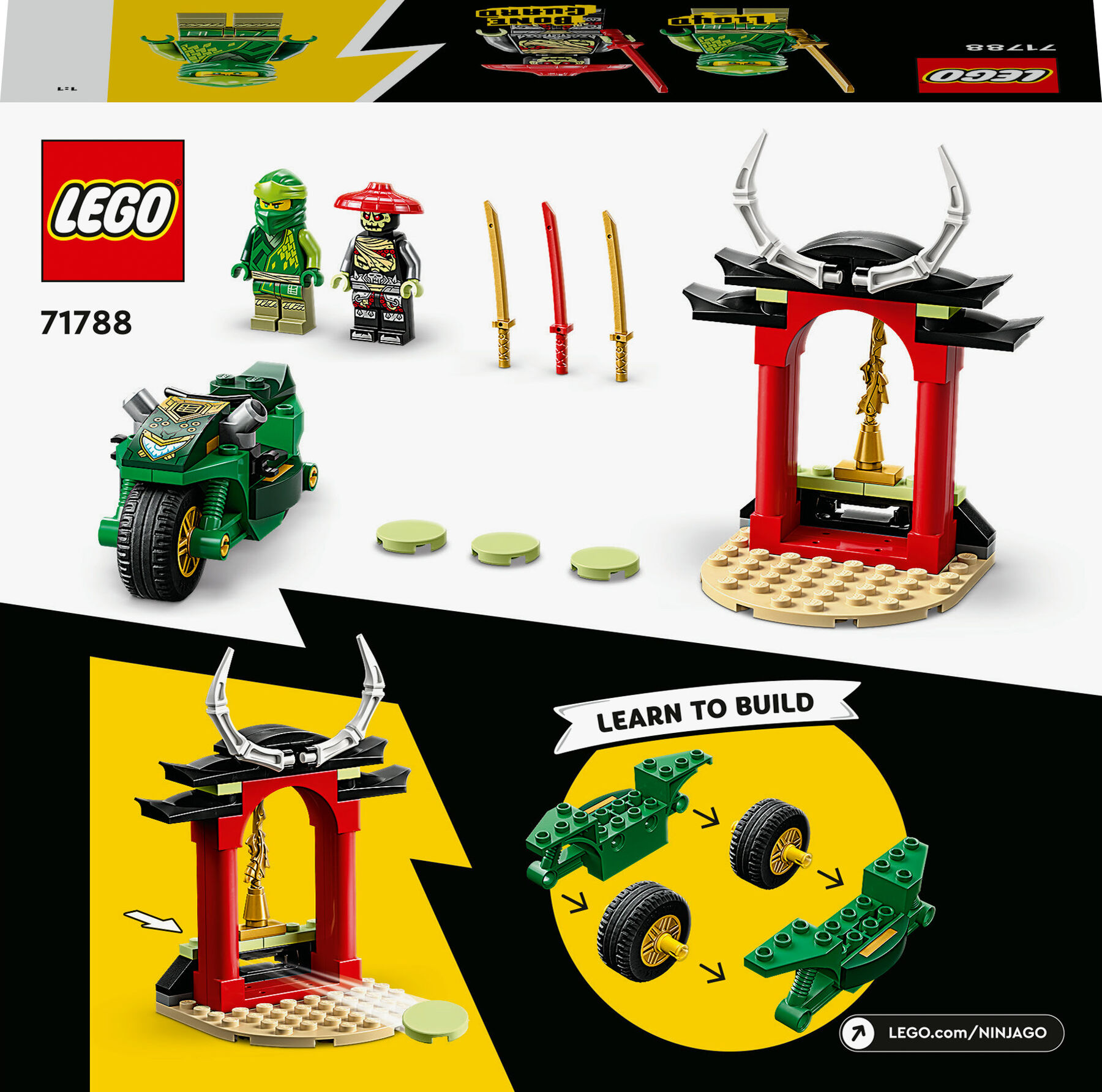 Конструктор LEGO NINJAGO Дорожній мотоцикл ніндзя Ллойда (71788)