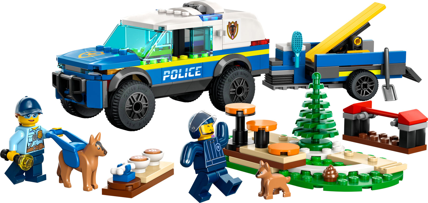 Конструктор LEGO City Мобільний майданчик для дресування поліцейських собак (60369)